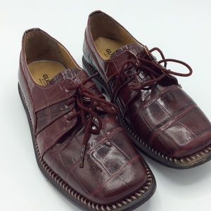 Boys Gliders Brand Burgundy Dress Shoes Size 3